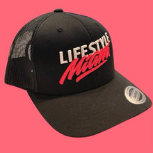Load image into Gallery viewer, Lifestyle Miami Black Trucker Hat
